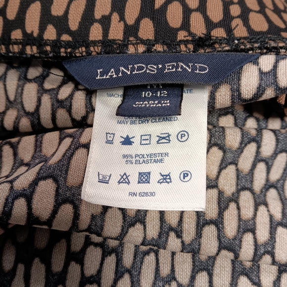 🤎LANDS END WOMEN'S SIZE MEDIUM 10-12 BLACK AND BROWN SKIRT. - Picture 2 of 6